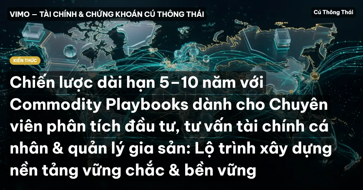 Chiến lược dài hạn 5–10 năm với Commodity Playbooks dành cho Chuyên viên phân tích đầu tư, tư vấn tài chính cá nhân & quản lý gia sản: Lộ trình xây dựng nền tảng vững chắc & bền vững