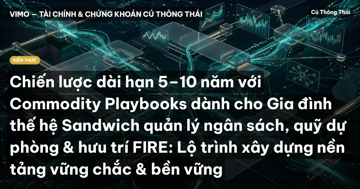 Chiến lược dài hạn 5–10 năm với Commodity Playbooks dành cho Gia đình thế hệ Sandwich quản lý ngân sách, quỹ dự phòng & hưu trí FIRE: Lộ trình xây dựng nền tảng vững chắc & bền vững