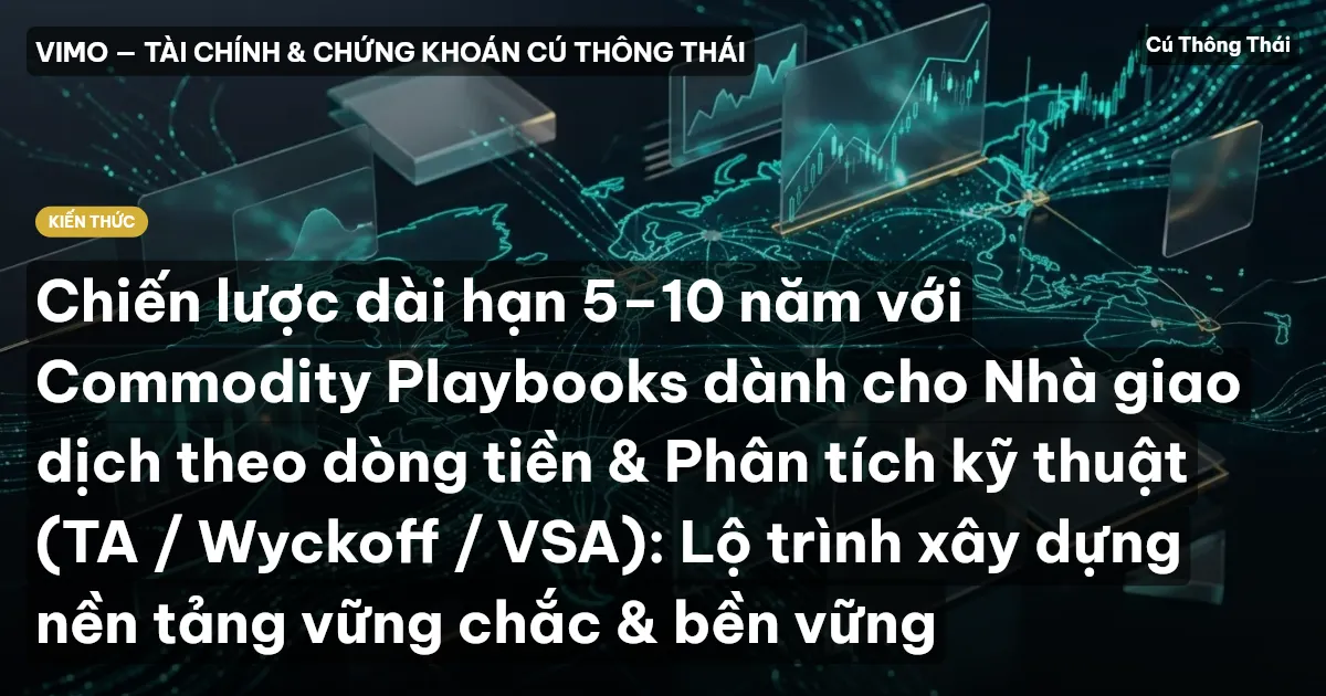 Chiến lược dài hạn 5–10 năm với Commodity Playbooks dành cho Nhà giao dịch theo dòng tiền & Phân tích kỹ thuật (TA / Wyckoff / VSA): Lộ trình xây dựng nền tảng vững chắc & bền vững
