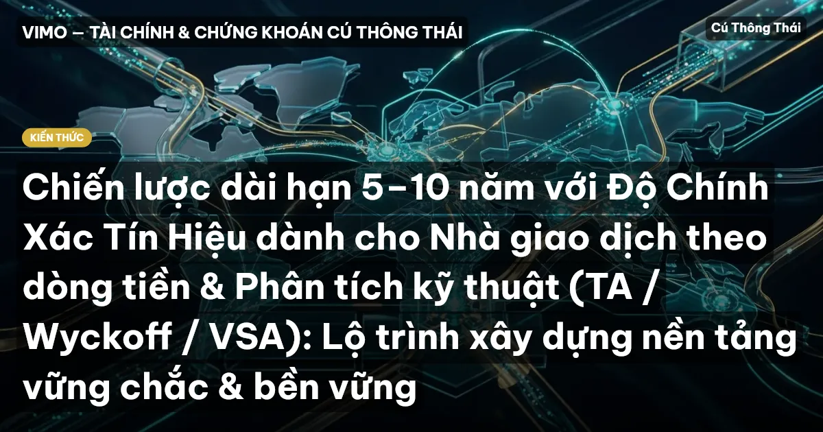 Chiến lược dài hạn 5–10 năm với Độ Chính Xác Tín Hiệu dành cho Nhà giao dịch theo dòng tiền & Phân tích kỹ thuật (TA / Wyckoff / VSA): Lộ trình xây dựng nền tảng vững chắc & bền vững