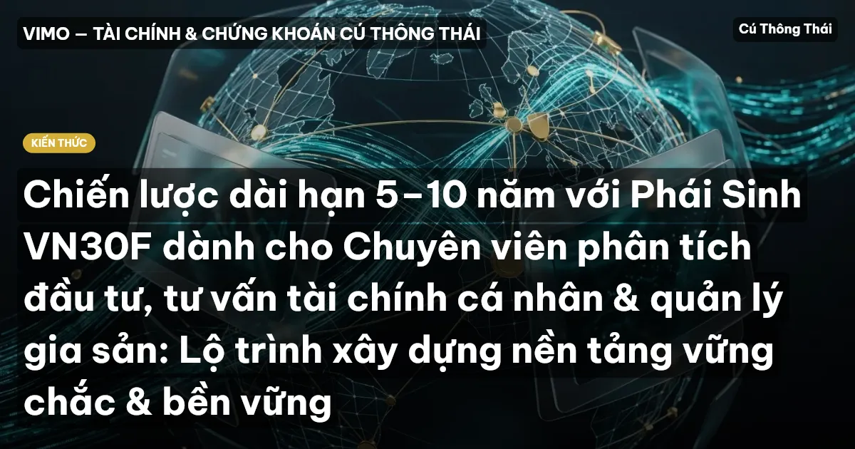 Chiến lược dài hạn 5–10 năm với Phái Sinh VN30F dành cho Chuyên viên phân tích đầu tư, tư vấn tài chính cá nhân & quản lý gia sản: Lộ trình xây dựng nền tảng vững chắc & bền vững