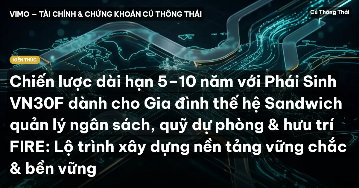 Chiến lược dài hạn 5–10 năm với Phái Sinh VN30F dành cho Gia đình thế hệ Sandwich quản lý ngân sách, quỹ dự phòng & hưu trí FIRE: Lộ trình xây dựng nền tảng vững chắc & bền vững
