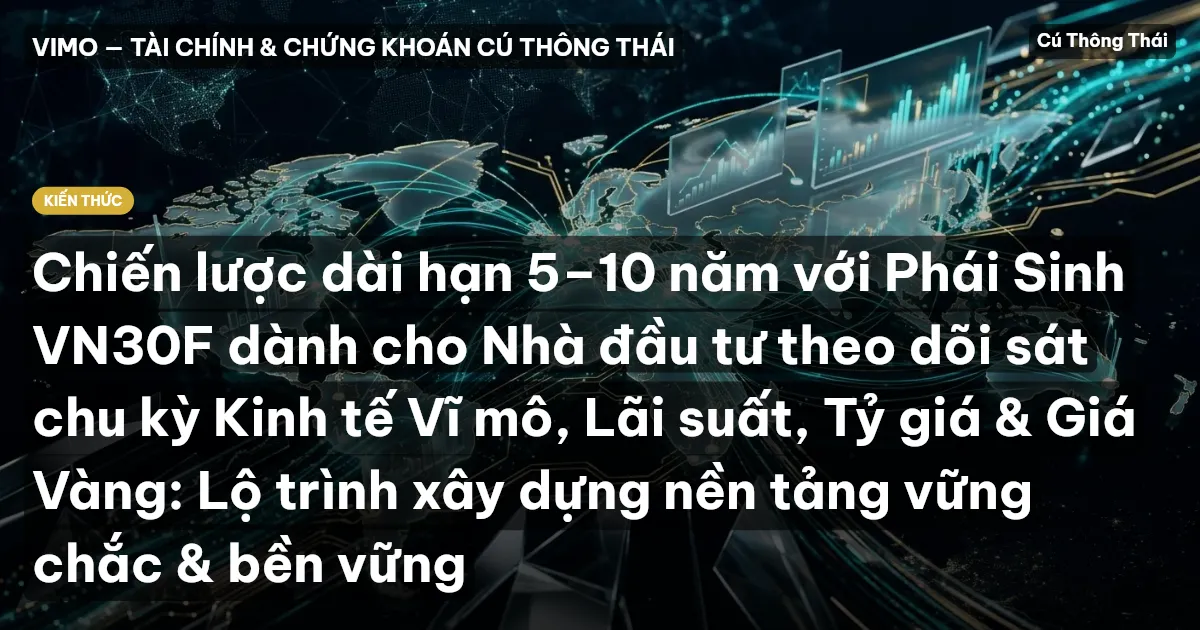 Chiến lược dài hạn 5–10 năm với Phái Sinh VN30F dành cho Nhà đầu tư theo dõi sát chu kỳ Kinh tế Vĩ mô, Lãi suất, Tỷ giá & Giá Vàng: Lộ trình xây dựng nền tảng vững chắc & bền vững