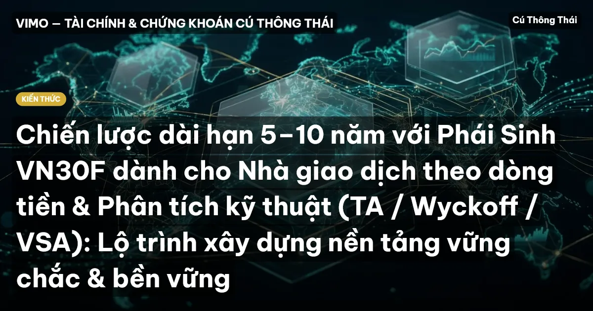 Chiến lược dài hạn 5–10 năm với Phái Sinh VN30F dành cho Nhà giao dịch theo dòng tiền & Phân tích kỹ thuật (TA / Wyckoff / VSA): Lộ trình xây dựng nền tảng vững chắc & bền vững