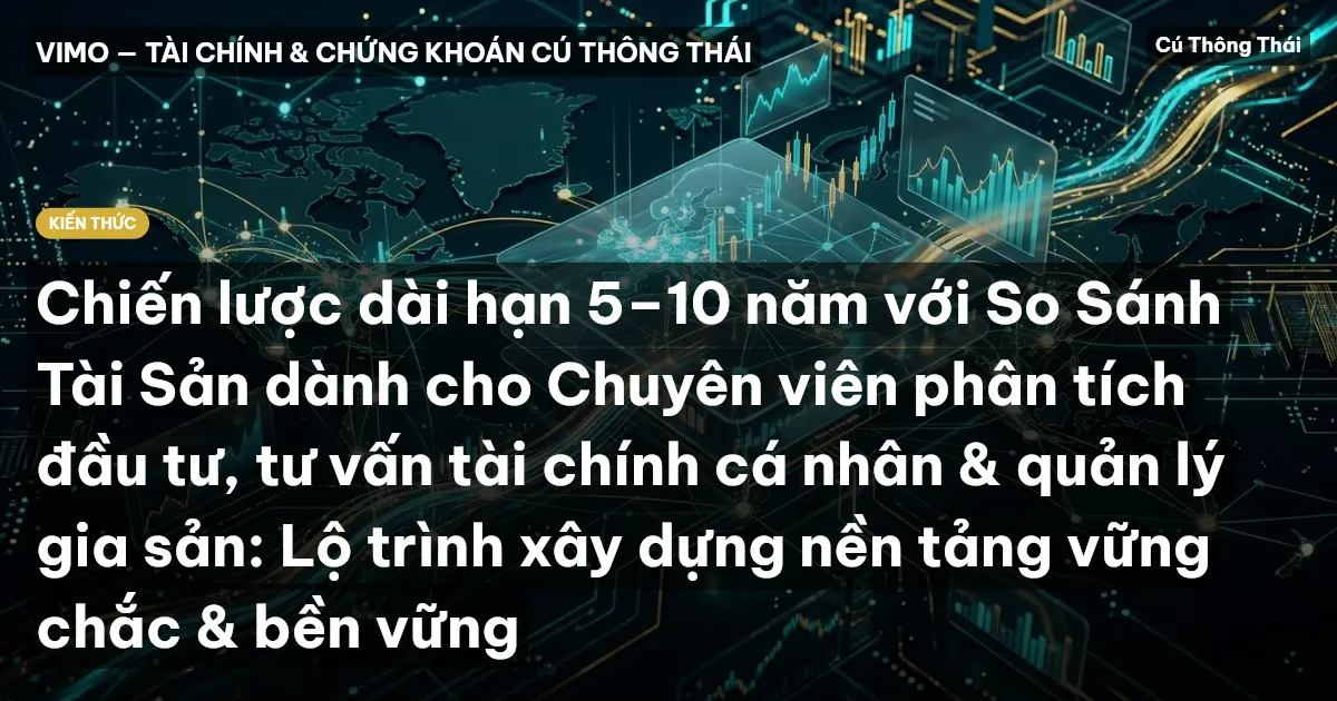 Chiến lược dài hạn 5–10 năm với So Sánh Tài Sản dành cho Chuyên viên phân tích đầu tư, tư vấn tài chính cá nhân & quản lý gia sản: Lộ trình xây dựng nền tảng vững chắc & bền vững