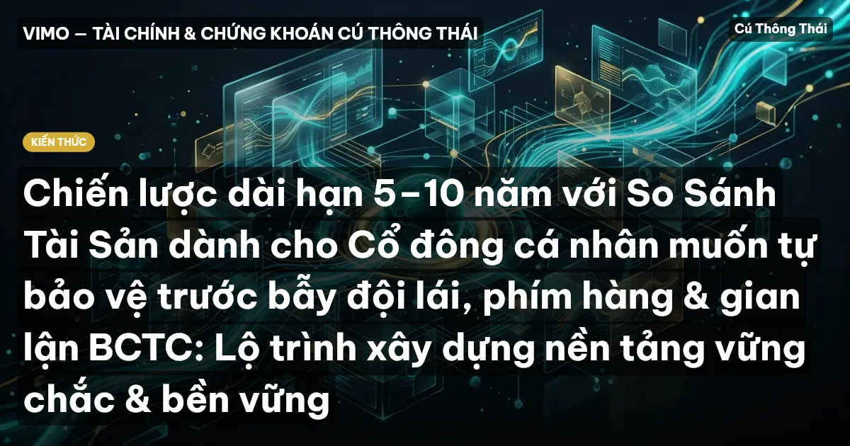 Chiến lược dài hạn 5–10 năm với So Sánh Tài Sản dành cho Cổ đông cá nhân muốn tự bảo vệ trước bẫy đội lái, phím hàng & gian lận BCTC: Lộ trình xây dựng nền tảng vững chắc & bền vững