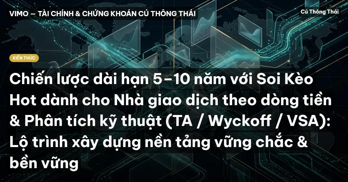 Chiến lược dài hạn 5–10 năm với Soi Kèo Hot dành cho Nhà giao dịch theo dòng tiền & Phân tích kỹ thuật (TA / Wyckoff / VSA): Lộ trình xây dựng nền tảng vững chắc & bền vững