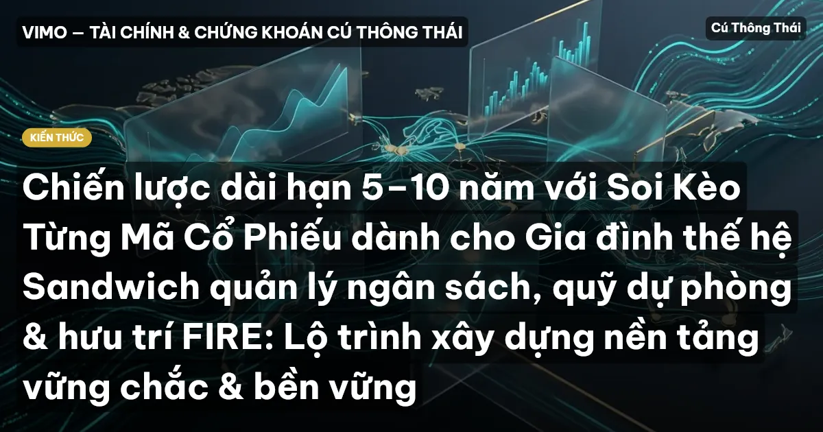 Chiến lược dài hạn 5–10 năm với Soi Kèo Từng Mã Cổ Phiếu dành cho Gia đình thế hệ Sandwich quản lý ngân sách, quỹ dự phòng & hưu trí FIRE: Lộ trình xây dựng nền tảng vững chắc & bền vững