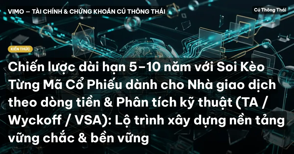 Chiến lược dài hạn 5–10 năm với Soi Kèo Từng Mã Cổ Phiếu dành cho Nhà giao dịch theo dòng tiền & Phân tích kỹ thuật (TA / Wyckoff / VSA): Lộ trình xây dựng nền tảng vững chắc & bền vững