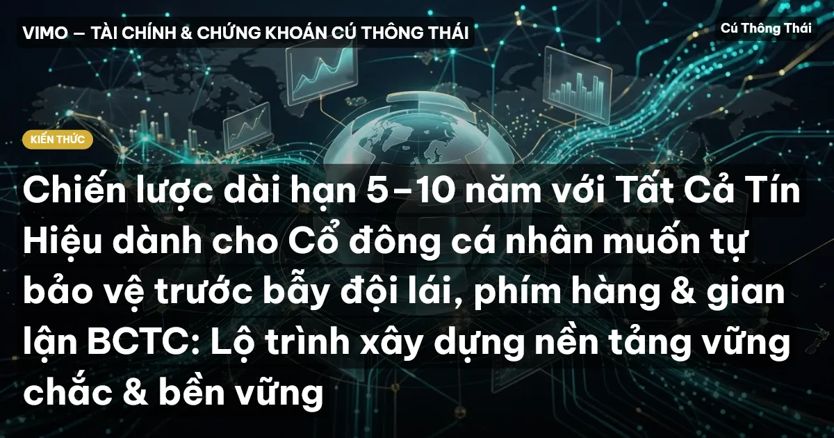 Chiến lược dài hạn 5–10 năm với Tất Cả Tín Hiệu dành cho Cổ đông cá nhân muốn tự bảo vệ trước bẫy đội lái, phím hàng & gian lận BCTC: Lộ trình xây dựng nền tảng vững chắc & bền vững