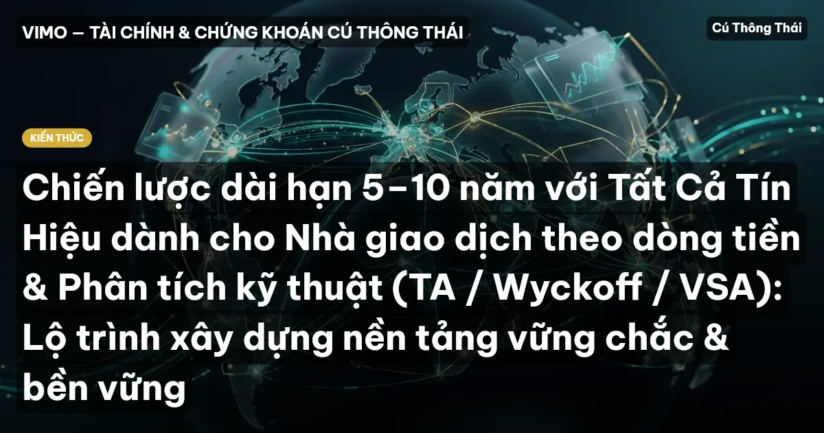 Chiến lược dài hạn 5–10 năm với Tất Cả Tín Hiệu dành cho Nhà giao dịch theo dòng tiền & Phân tích kỹ thuật (TA / Wyckoff / VSA): Lộ trình xây dựng nền tảng vững chắc & bền vững