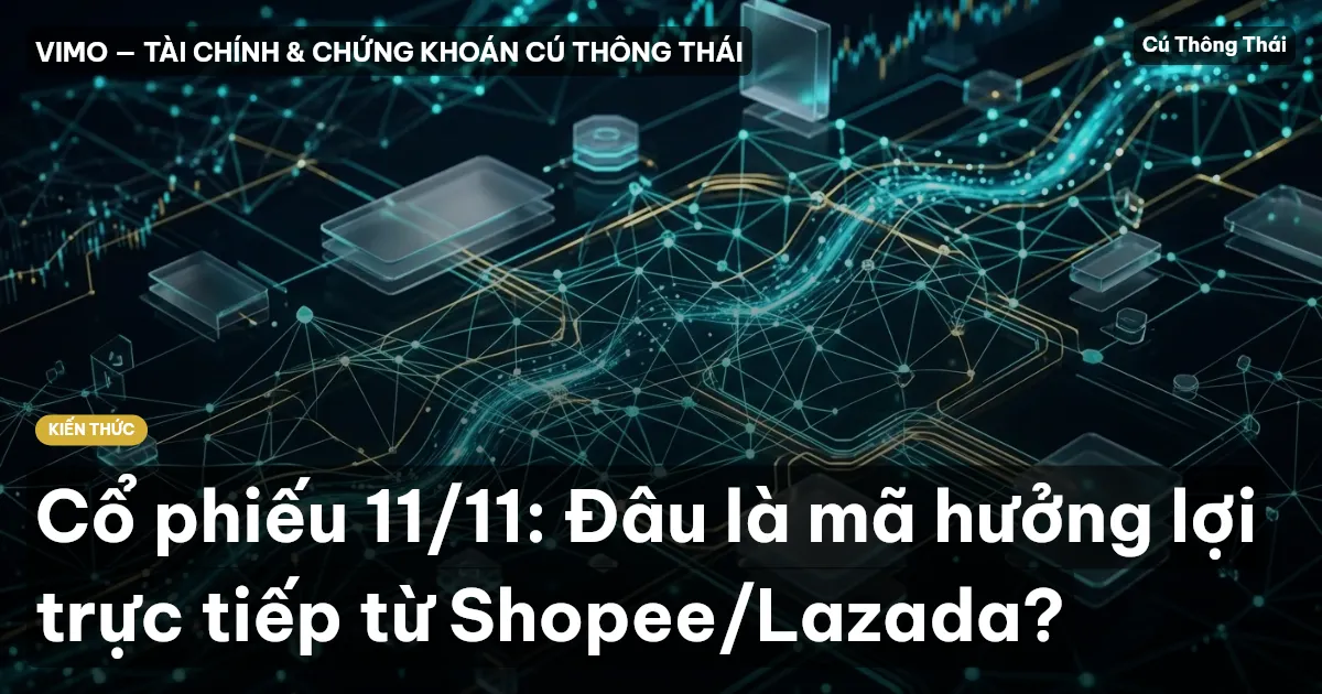 Cổ phiếu 11/11: Đâu là mã hưởng lợi trực tiếp từ Shopee/Lazada?