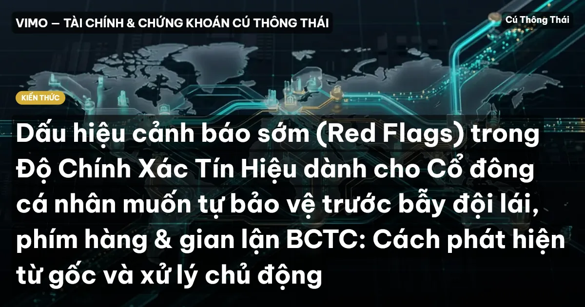 Dấu hiệu cảnh báo sớm (Red Flags) trong Độ Chính Xác Tín Hiệu dành cho Cổ đông cá nhân muốn tự bảo vệ trước bẫy đội lái, phím hàng & gian lận BCTC: Cách phát hiện từ gốc và xử lý chủ động