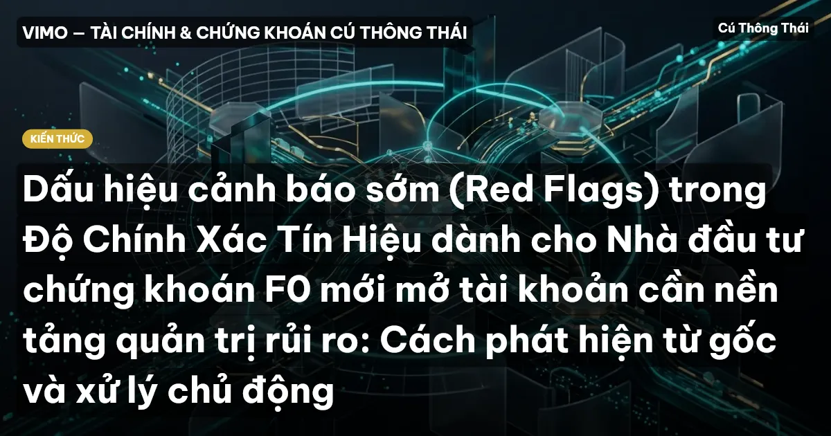 Dấu hiệu cảnh báo sớm (Red Flags) trong Độ Chính Xác Tín Hiệu dành cho Nhà đầu tư chứng khoán F0 mới mở tài khoản cần nền tảng quản trị rủi ro: Cách phát hiện từ gốc và xử lý chủ động