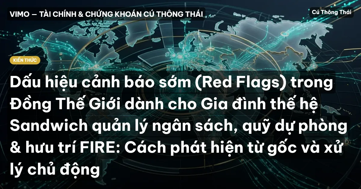Dấu hiệu cảnh báo sớm (Red Flags) trong Đồng Thế Giới dành cho Gia đình thế hệ Sandwich quản lý ngân sách, quỹ dự phòng & hưu trí FIRE: Cách phát hiện từ gốc và xử lý chủ động