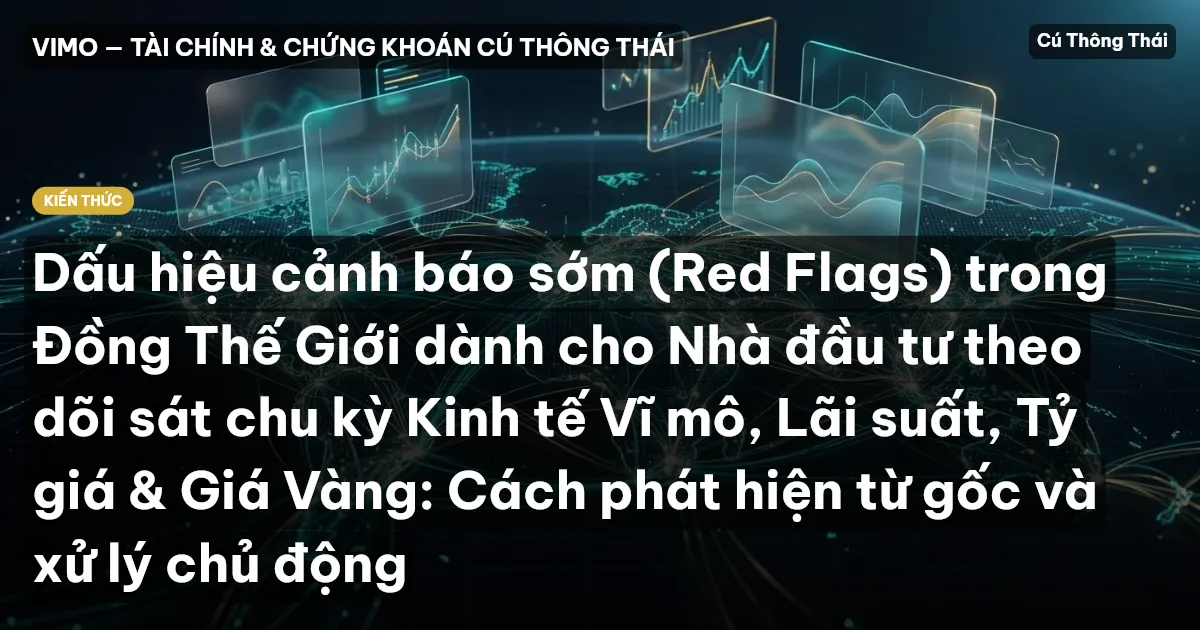 Dấu hiệu cảnh báo sớm (Red Flags) trong Đồng Thế Giới dành cho Nhà đầu tư theo dõi sát chu kỳ Kinh tế Vĩ mô, Lãi suất, Tỷ giá & Giá Vàng: Cách phát hiện từ gốc và xử lý chủ động