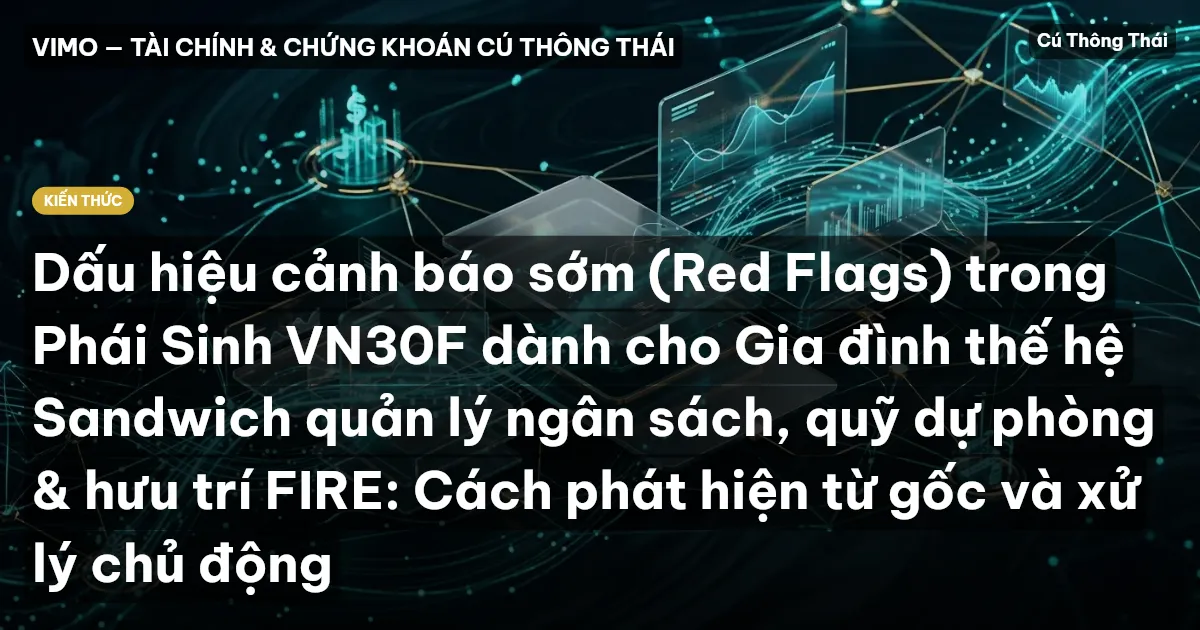 Dấu hiệu cảnh báo sớm (Red Flags) trong Phái Sinh VN30F dành cho Gia đình thế hệ Sandwich quản lý ngân sách, quỹ dự phòng & hưu trí FIRE: Cách phát hiện từ gốc và xử lý chủ động