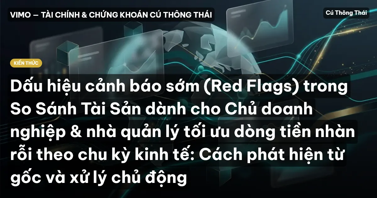 Dấu hiệu cảnh báo sớm (Red Flags) trong So Sánh Tài Sản dành cho Chủ doanh nghiệp & nhà quản lý tối ưu dòng tiền nhàn rỗi theo chu kỳ kinh tế: Cách phát hiện từ gốc và xử lý chủ động