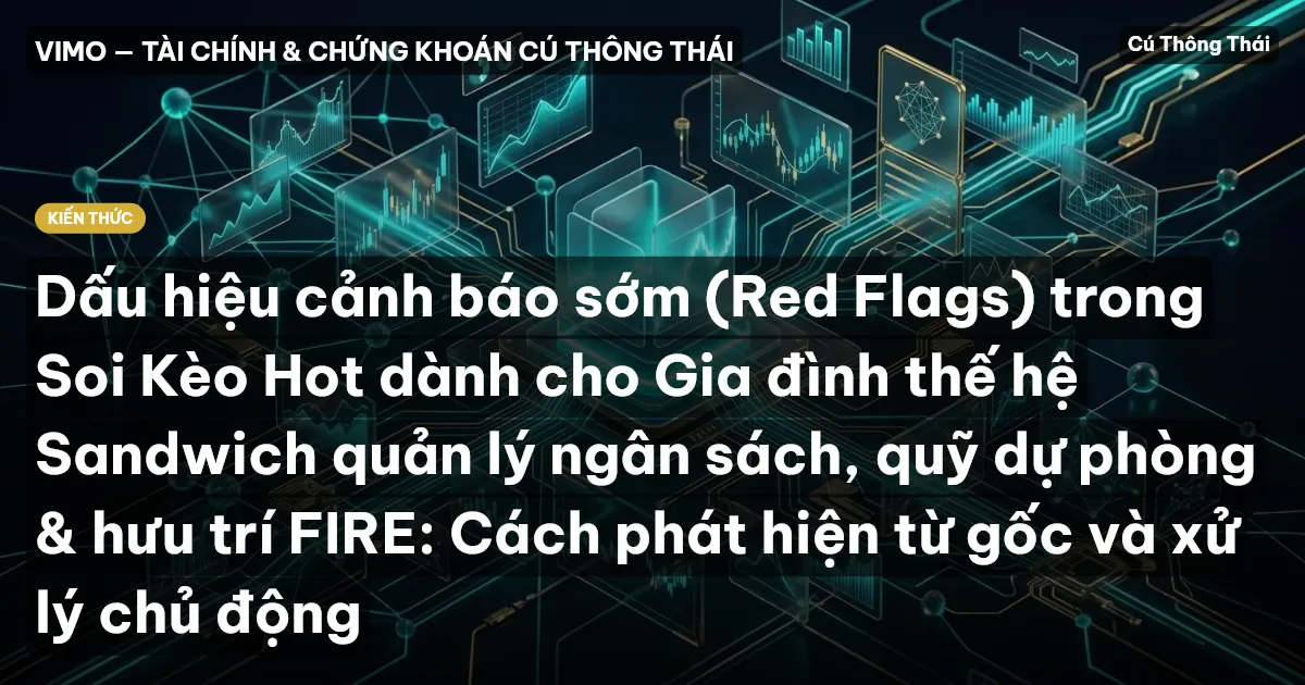 Dấu hiệu cảnh báo sớm (Red Flags) trong Soi Kèo Hot dành cho Gia đình thế hệ Sandwich quản lý ngân sách, quỹ dự phòng & hưu trí FIRE: Cách phát hiện từ gốc và xử lý chủ động