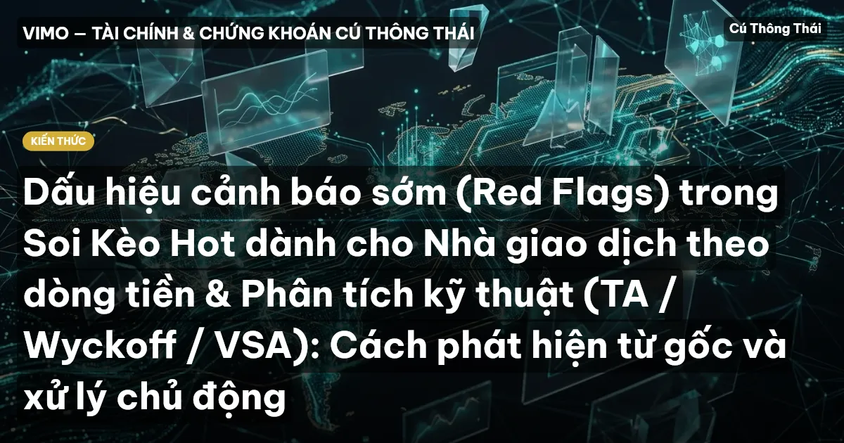 Dấu hiệu cảnh báo sớm (Red Flags) trong Soi Kèo Hot dành cho Nhà giao dịch theo dòng tiền & Phân tích kỹ thuật (TA / Wyckoff / VSA): Cách phát hiện từ gốc và xử lý chủ động