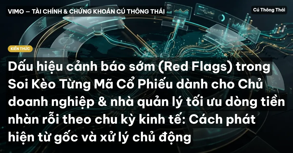 Dấu hiệu cảnh báo sớm (Red Flags) trong Soi Kèo Từng Mã Cổ Phiếu dành cho Chủ doanh nghiệp & nhà quản lý tối ưu dòng tiền nhàn rỗi theo chu kỳ kinh tế: Cách phát hiện từ gốc và xử lý chủ động