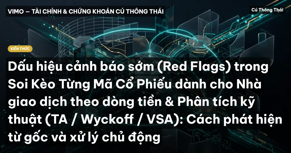 Dấu hiệu cảnh báo sớm (Red Flags) trong Soi Kèo Từng Mã Cổ Phiếu dành cho Nhà giao dịch theo dòng tiền & Phân tích kỹ thuật (TA / Wyckoff / VSA): Cách phát hiện từ gốc và xử lý chủ động