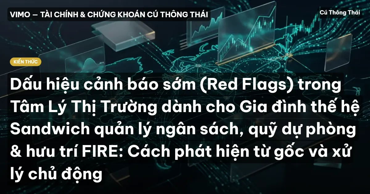 Dấu hiệu cảnh báo sớm (Red Flags) trong Tâm Lý Thị Trường dành cho Gia đình thế hệ Sandwich quản lý ngân sách, quỹ dự phòng & hưu trí FIRE: Cách phát hiện từ gốc và xử lý chủ động