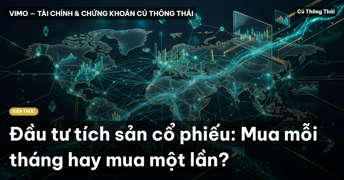 Đầu tư tích sản cổ phiếu: Mua mỗi tháng hay mua một lần?