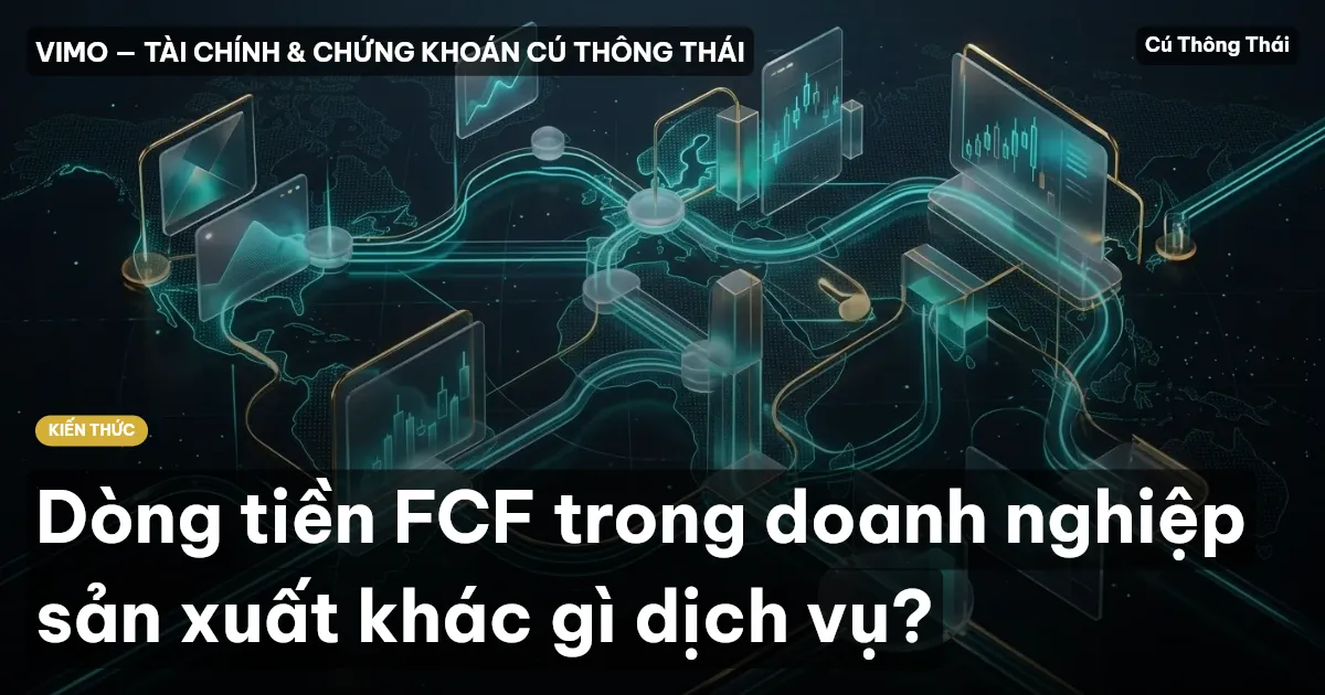 Dòng tiền FCF trong doanh nghiệp sản xuất khác gì dịch vụ?