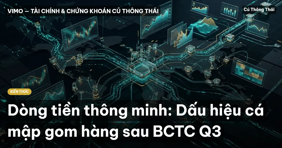 Dòng tiền thông minh: Dấu hiệu cá mập gom hàng sau BCTC Q3