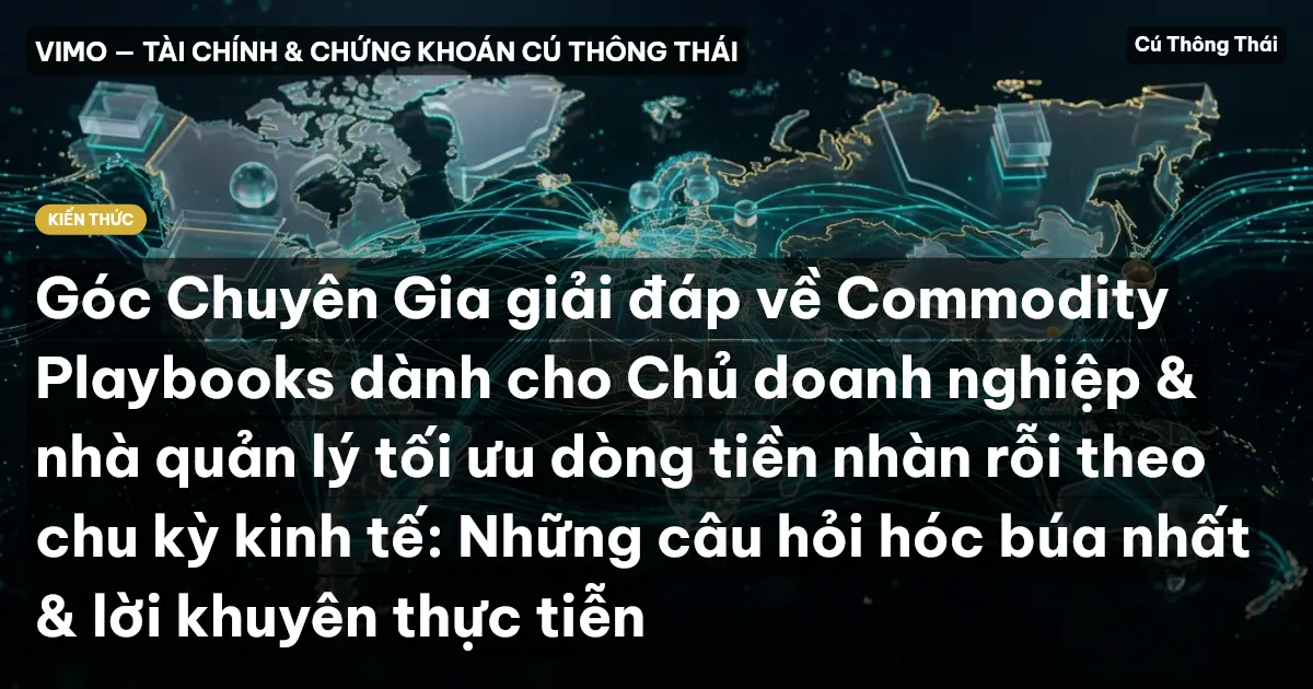 Góc Chuyên Gia giải đáp về Commodity Playbooks dành cho Chủ doanh nghiệp & nhà quản lý tối ưu dòng tiền nhàn rỗi theo chu kỳ kinh tế: Những câu hỏi hóc búa nhất & lời khuyên thực tiễn