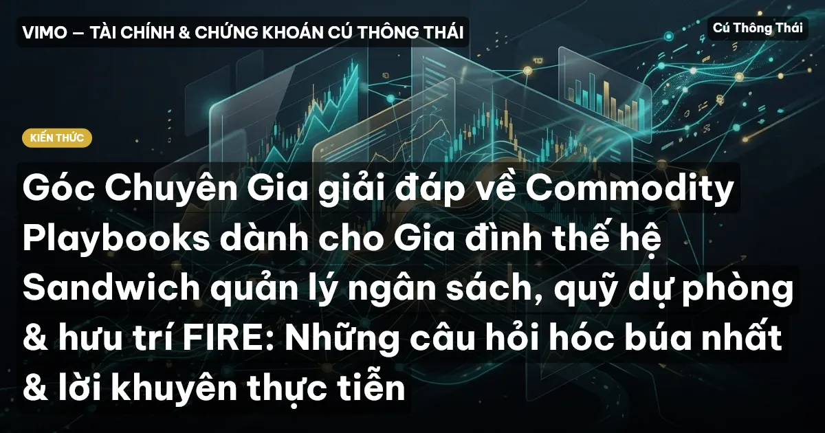 Góc Chuyên Gia giải đáp về Commodity Playbooks dành cho Gia đình thế hệ Sandwich quản lý ngân sách, quỹ dự phòng & hưu trí FIRE: Những câu hỏi hóc búa nhất & lời khuyên thực tiễn
