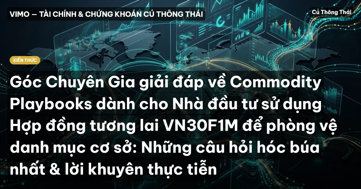 Góc Chuyên Gia giải đáp về Commodity Playbooks dành cho Nhà đầu tư sử dụng Hợp đồng tương lai VN30F1M để phòng vệ danh mục cơ sở: Những câu hỏi hóc búa nhất & lời khuyên thực tiễn