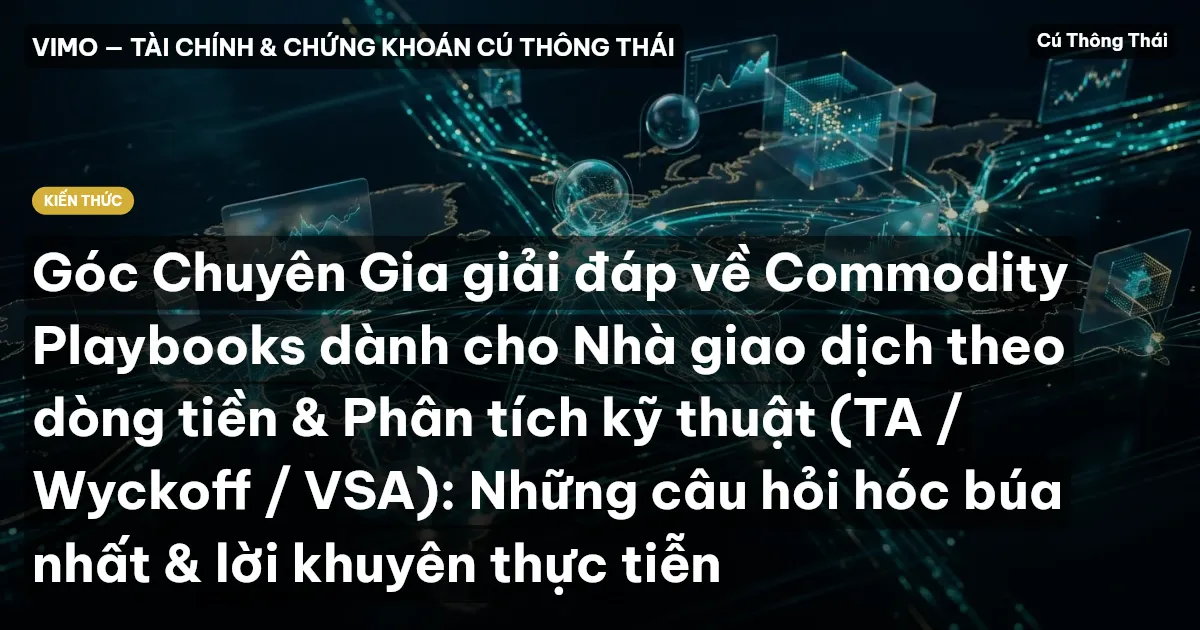Góc Chuyên Gia giải đáp về Commodity Playbooks dành cho Nhà giao dịch theo dòng tiền & Phân tích kỹ thuật (TA / Wyckoff / VSA): Những câu hỏi hóc búa nhất & lời khuyên thực tiễn