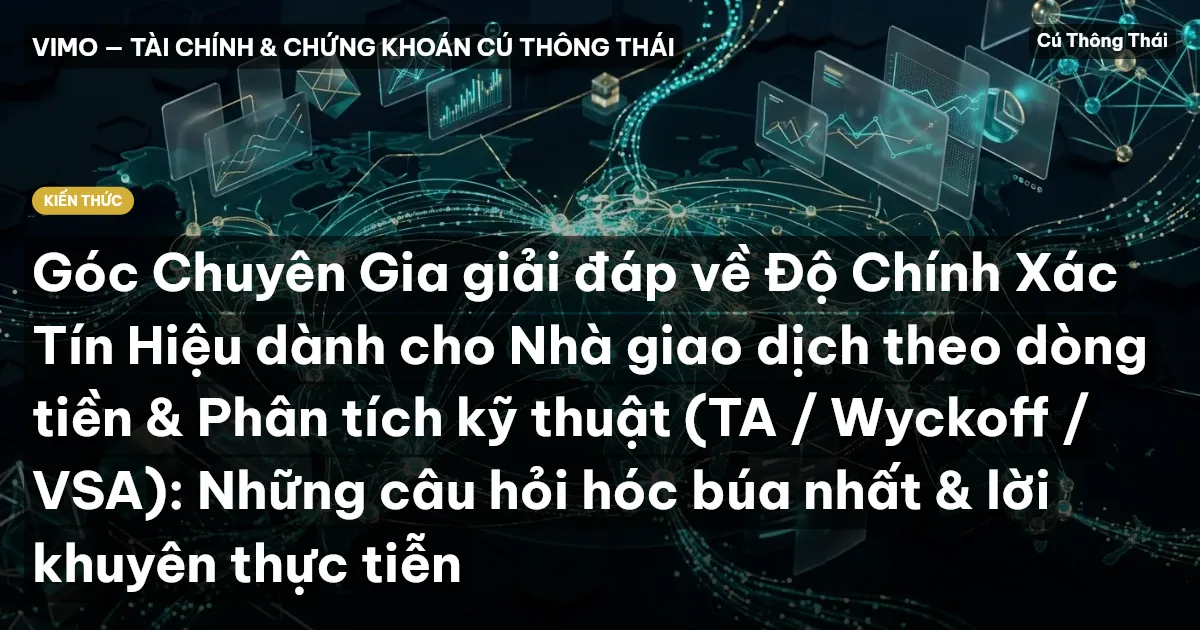 Góc Chuyên Gia giải đáp về Độ Chính Xác Tín Hiệu dành cho Nhà giao dịch theo dòng tiền & Phân tích kỹ thuật (TA / Wyckoff / VSA): Những câu hỏi hóc búa nhất & lời khuyên thực tiễn