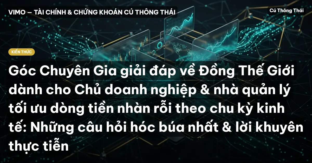 Góc Chuyên Gia giải đáp về Đồng Thế Giới dành cho Chủ doanh nghiệp & nhà quản lý tối ưu dòng tiền nhàn rỗi theo chu kỳ kinh tế: Những câu hỏi hóc búa nhất & lời khuyên thực tiễn