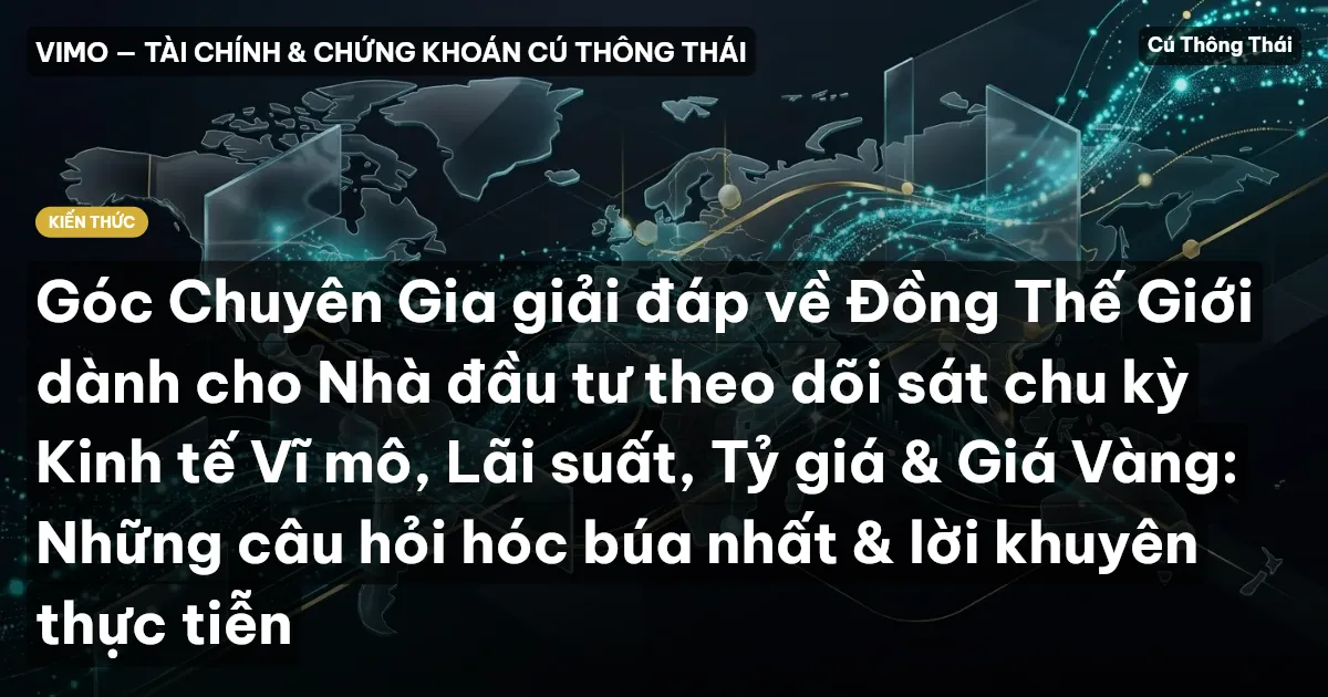 Góc Chuyên Gia giải đáp về Đồng Thế Giới dành cho Nhà đầu tư theo dõi sát chu kỳ Kinh tế Vĩ mô, Lãi suất, Tỷ giá & Giá Vàng: Những câu hỏi hóc búa nhất & lời khuyên thực tiễn