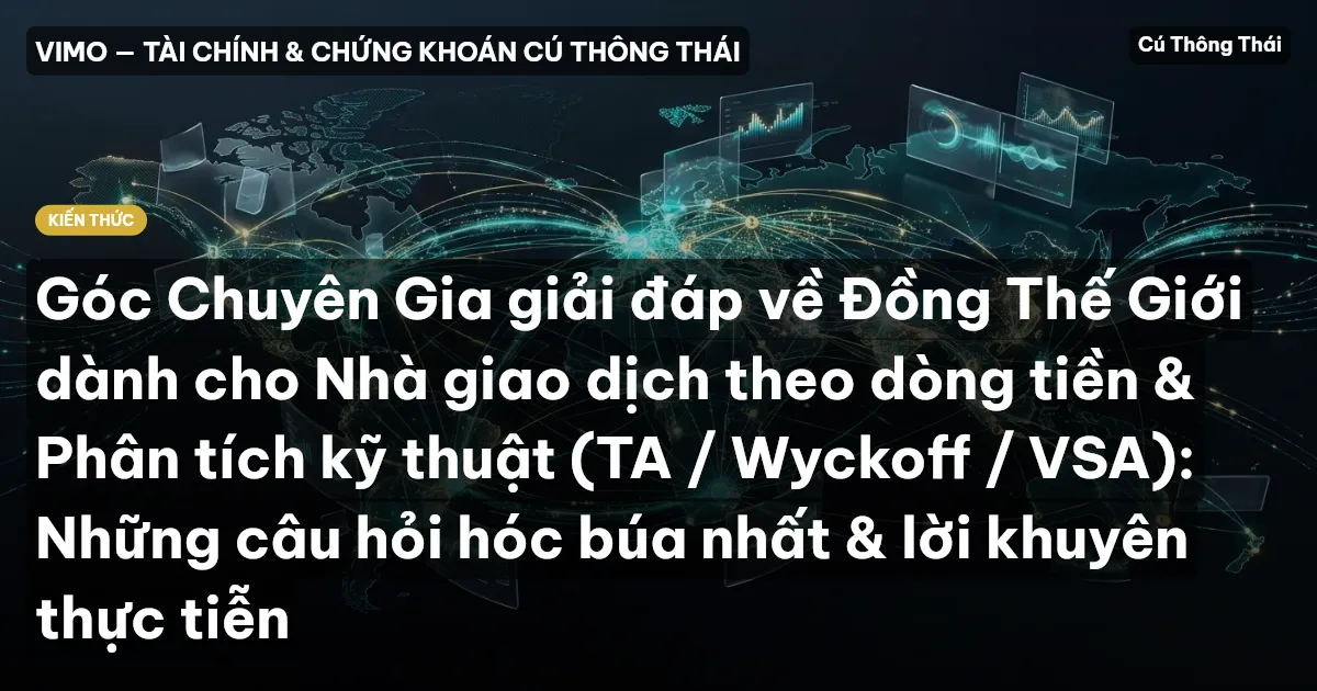 Góc Chuyên Gia giải đáp về Đồng Thế Giới dành cho Nhà giao dịch theo dòng tiền & Phân tích kỹ thuật (TA / Wyckoff / VSA): Những câu hỏi hóc búa nhất & lời khuyên thực tiễn