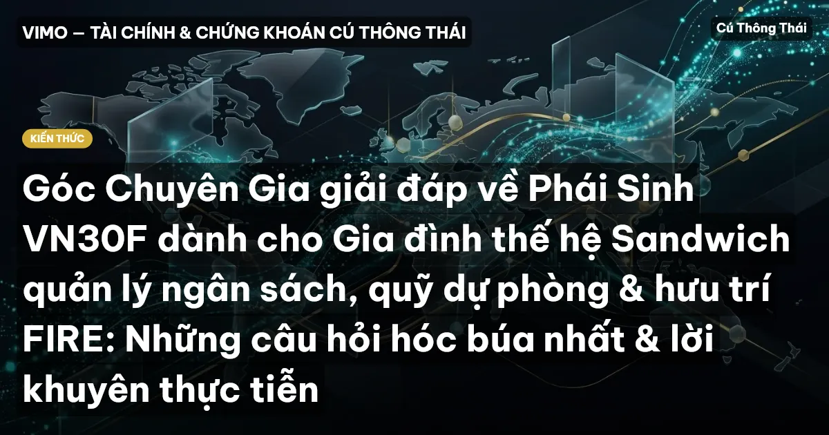 Góc Chuyên Gia giải đáp về Phái Sinh VN30F dành cho Gia đình thế hệ Sandwich quản lý ngân sách, quỹ dự phòng & hưu trí FIRE: Những câu hỏi hóc búa nhất & lời khuyên thực tiễn