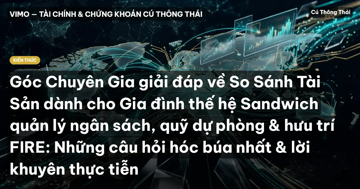 Góc Chuyên Gia giải đáp về So Sánh Tài Sản dành cho Gia đình thế hệ Sandwich quản lý ngân sách, quỹ dự phòng & hưu trí FIRE: Những câu hỏi hóc búa nhất & lời khuyên thực tiễn