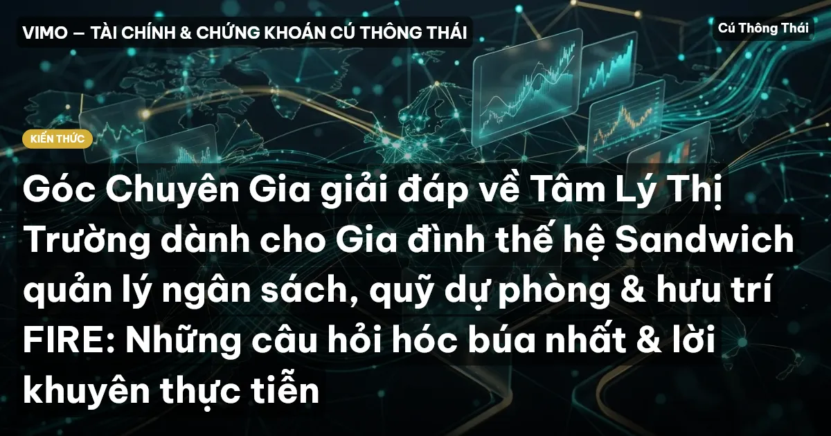 Góc Chuyên Gia giải đáp về Tâm Lý Thị Trường dành cho Gia đình thế hệ Sandwich quản lý ngân sách, quỹ dự phòng & hưu trí FIRE: Những câu hỏi hóc búa nhất & lời khuyên thực tiễn