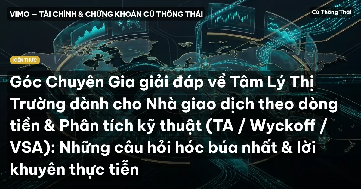 Góc Chuyên Gia giải đáp về Tâm Lý Thị Trường dành cho Nhà giao dịch theo dòng tiền & Phân tích kỹ thuật (TA / Wyckoff / VSA): Những câu hỏi hóc búa nhất & lời khuyên thực tiễn