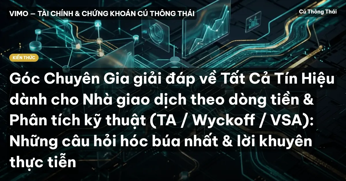 Góc Chuyên Gia giải đáp về Tất Cả Tín Hiệu dành cho Nhà giao dịch theo dòng tiền & Phân tích kỹ thuật (TA / Wyckoff / VSA): Những câu hỏi hóc búa nhất & lời khuyên thực tiễn