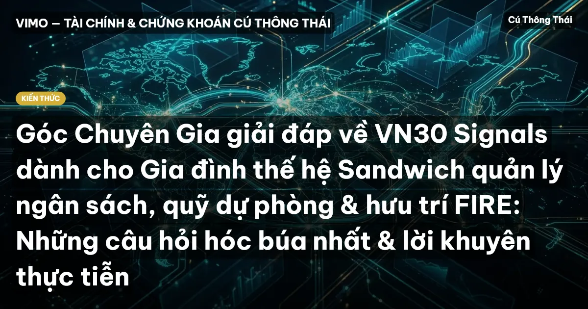 Góc Chuyên Gia giải đáp về VN30 Signals dành cho Gia đình thế hệ Sandwich quản lý ngân sách, quỹ dự phòng & hưu trí FIRE: Những câu hỏi hóc búa nhất & lời khuyên thực tiễn
