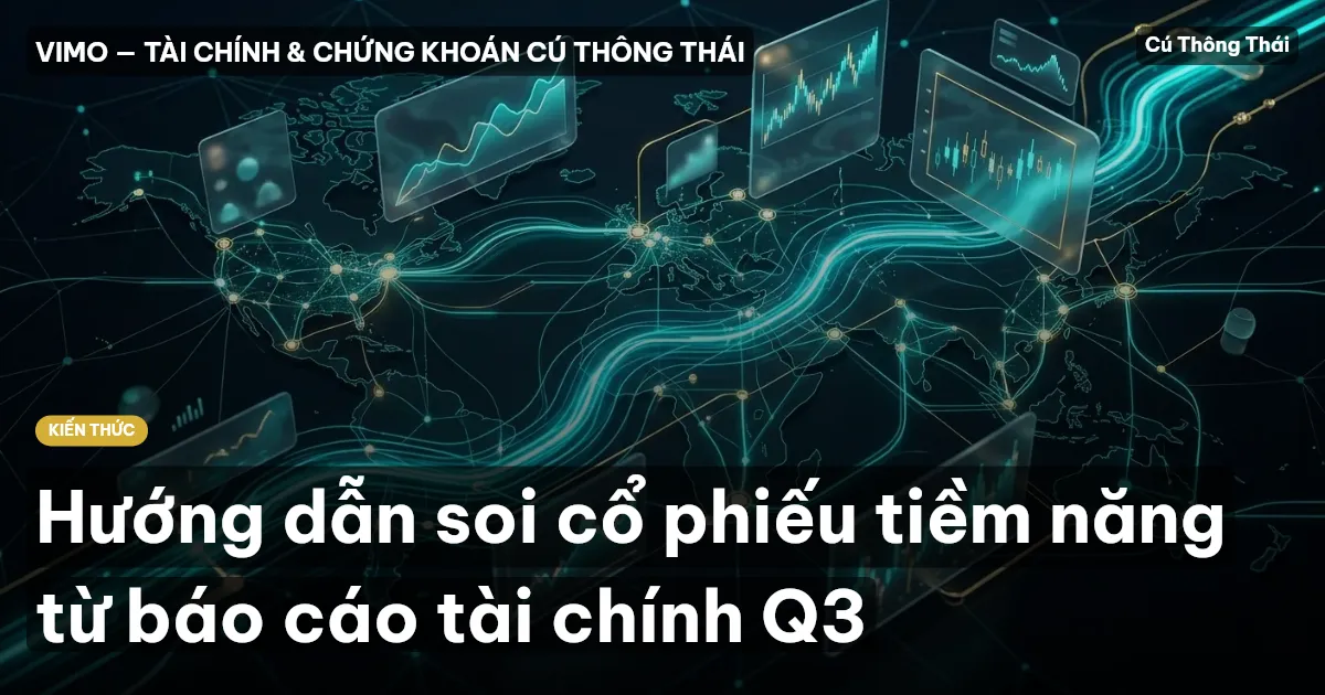 Hướng dẫn soi cổ phiếu tiềm năng từ báo cáo tài chính Q3