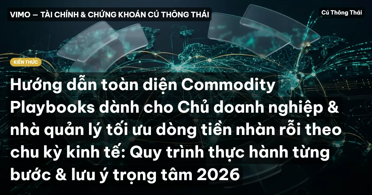 Hướng dẫn toàn diện Commodity Playbooks dành cho Chủ doanh nghiệp & nhà quản lý tối ưu dòng tiền nhàn rỗi theo chu kỳ kinh tế: Quy trình thực hành từng bước & lưu ý trọng tâm 2026
