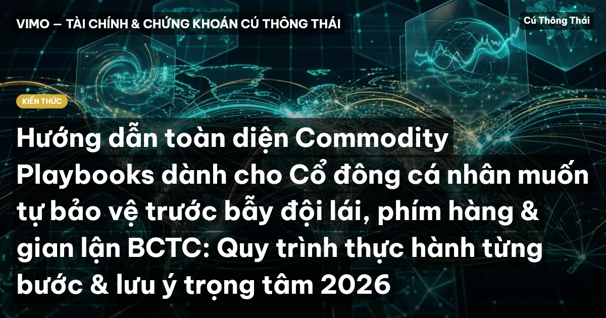 Hướng dẫn toàn diện Commodity Playbooks dành cho Cổ đông cá nhân muốn tự bảo vệ trước bẫy đội lái, phím hàng & gian lận BCTC: Quy trình thực hành từng bước & lưu ý trọng tâm 2026