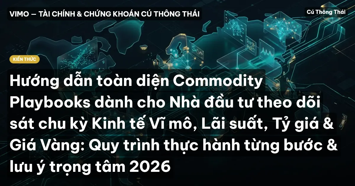 Hướng dẫn toàn diện Commodity Playbooks dành cho Nhà đầu tư theo dõi sát chu kỳ Kinh tế Vĩ mô, Lãi suất, Tỷ giá & Giá Vàng: Quy trình thực hành từng bước & lưu ý trọng tâm 2026