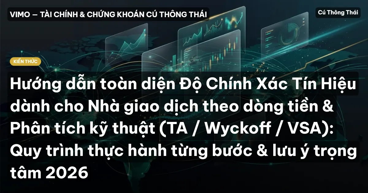Hướng dẫn toàn diện Độ Chính Xác Tín Hiệu dành cho Nhà giao dịch theo dòng tiền & Phân tích kỹ thuật (TA / Wyckoff / VSA): Quy trình thực hành từng bước & lưu ý trọng tâm 2026