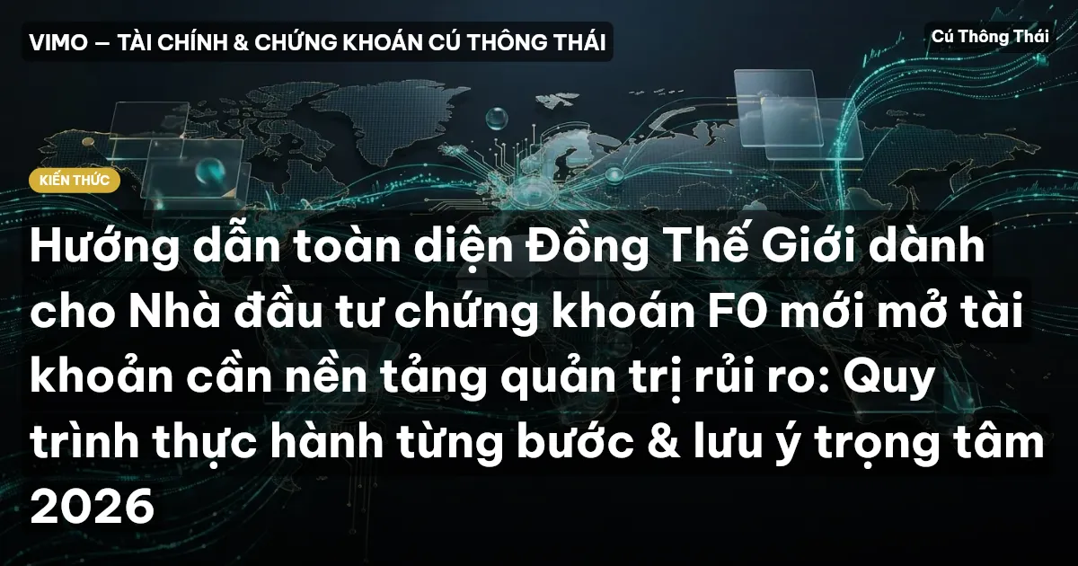 Hướng dẫn toàn diện Đồng Thế Giới dành cho Nhà đầu tư chứng khoán F0 mới mở tài khoản cần nền tảng quản trị rủi ro: Quy trình thực hành từng bước & lưu ý trọng tâm 2026